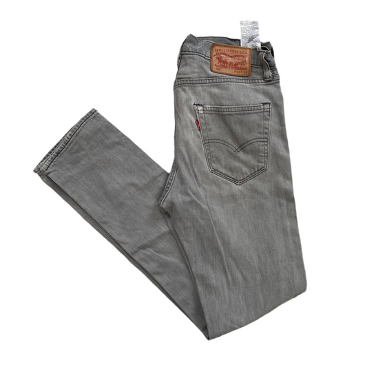 Levis Light Grey 522 Slim Jeans (30W)