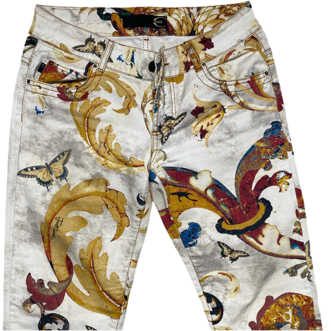Just Cavalli Printed Butterfly Flowers and Birds Jeans (29W)
