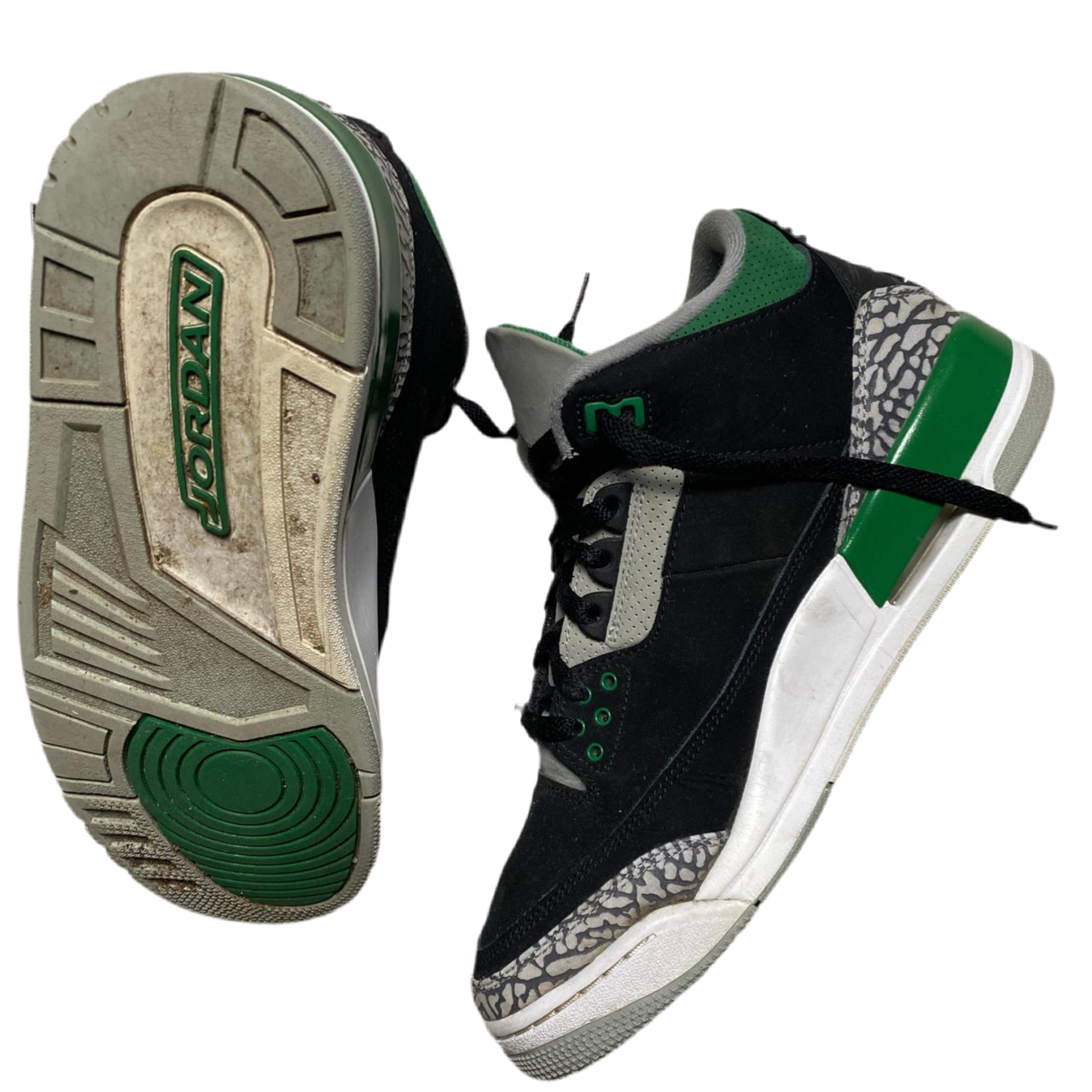 Jordan 3 Pine Green and Black Cement (UK 9)