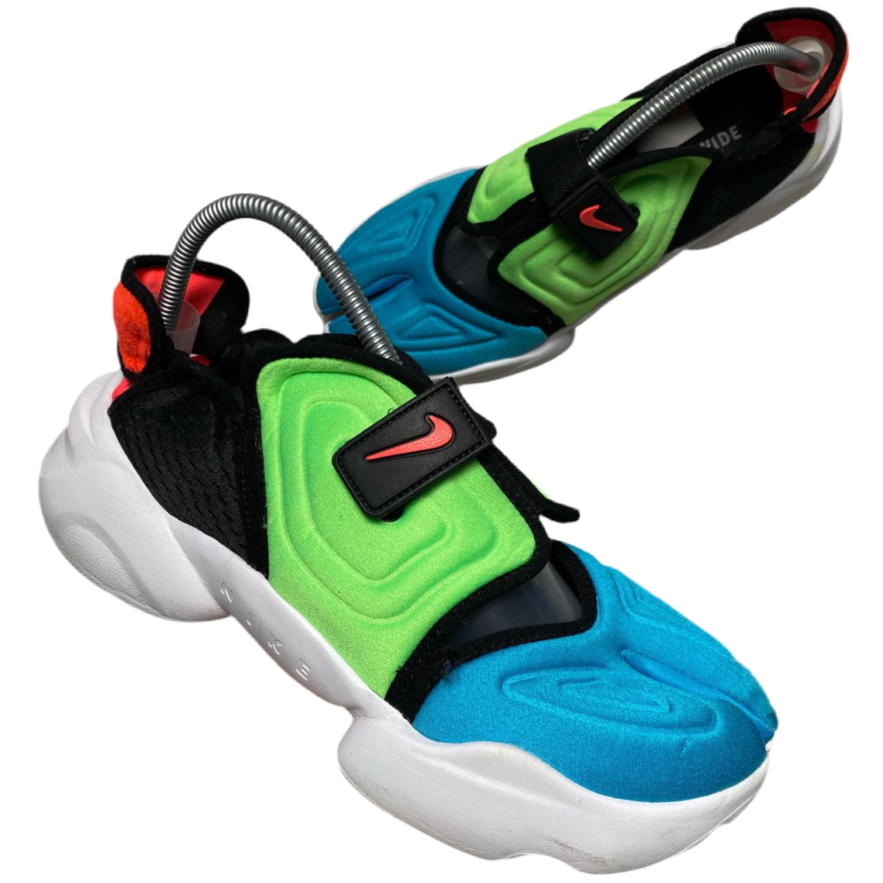 Nike Air Rift Aqua Black Green Red and Blue Split Tabi Toe Trainers (UK 8)