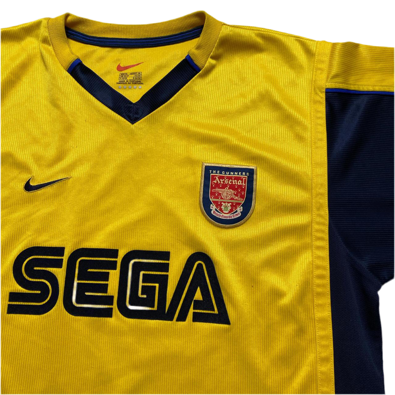 Arsenal Nike Vintage SEGA 1999 Yellow Away Football Jersey (XL)
