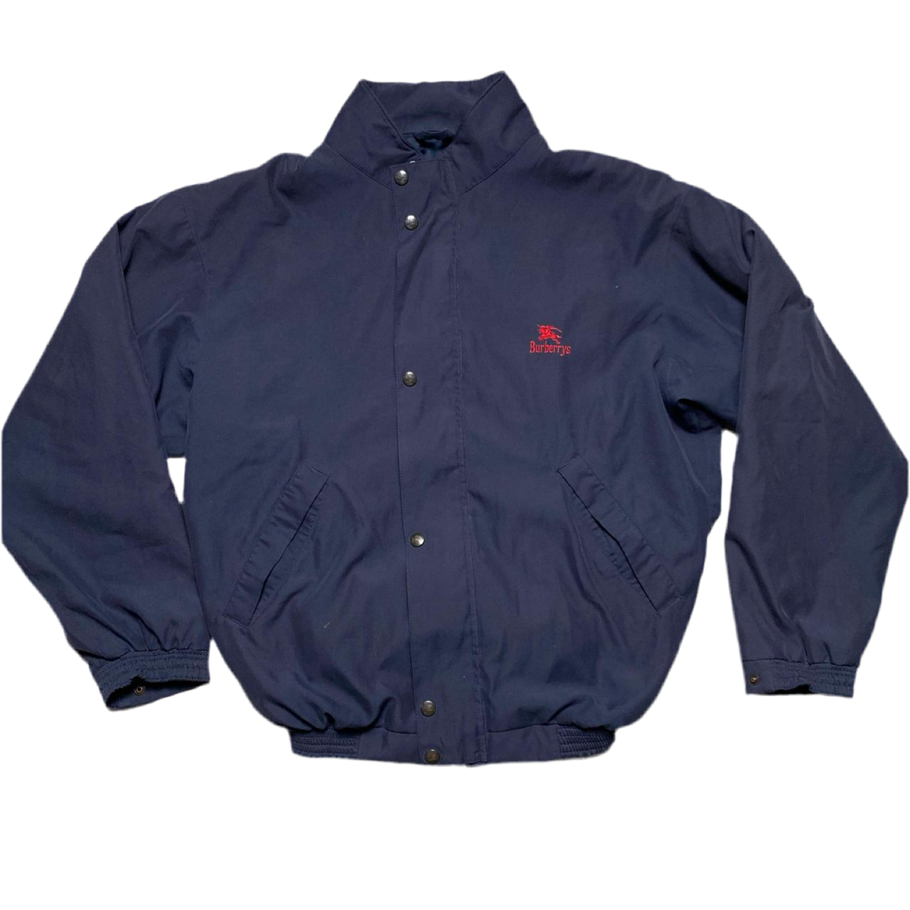 Burberry Burberrys Vintage Harrington Navy Novacheck Bomber Jacket (L)