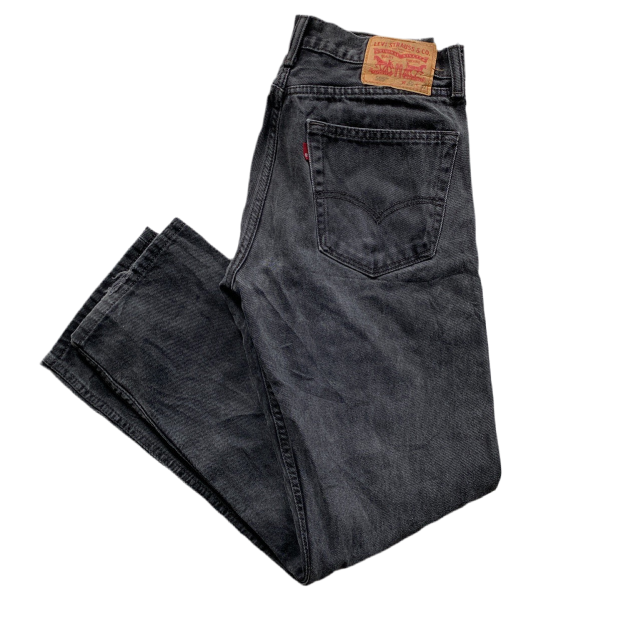 Levis 505 Charcoal Grey Jeans (32W)
