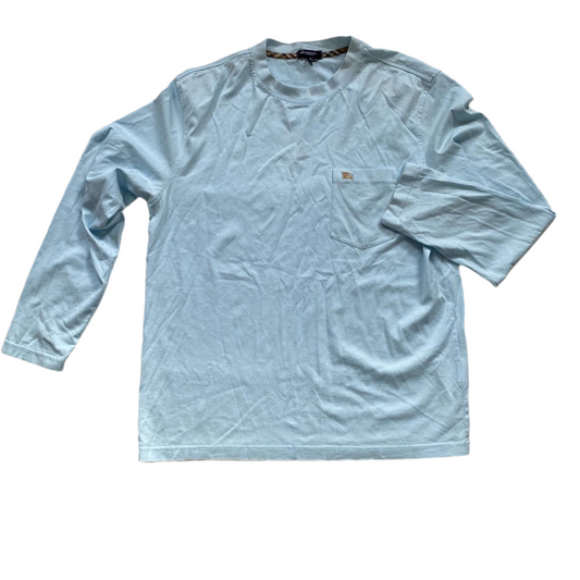 Burberry London Blue Long Sleeve T-Shirt (M)