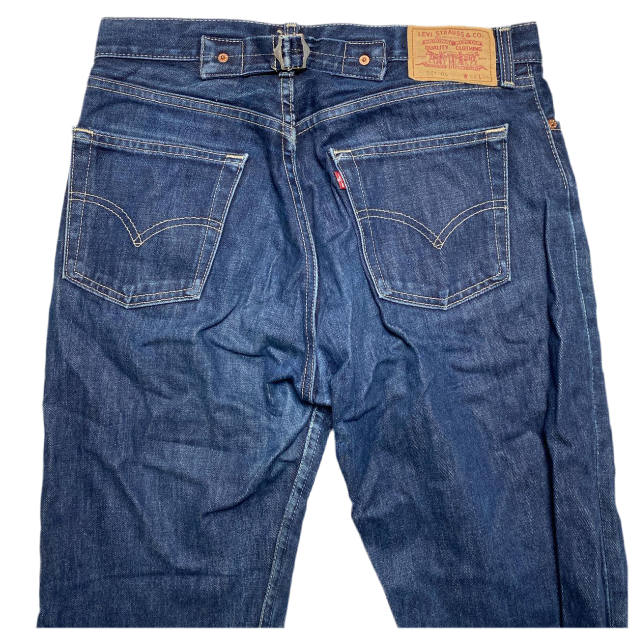 Levis 561 04 Buckleback Vintage Navy Baggy Jeans (32W)