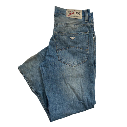 Armani Light Blue Fade Jeans/Shorts (34W)