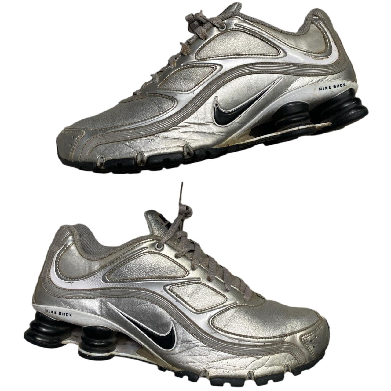 Nike Shox Turbo 9 Metallic Silver and Black 2010 (UK 9.5)