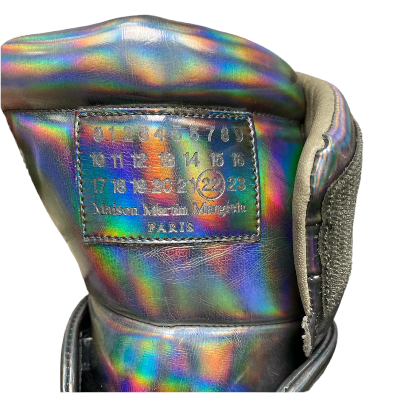 Maison Margiela Future Iridescent Silver High Boot Trainers (UK 9)