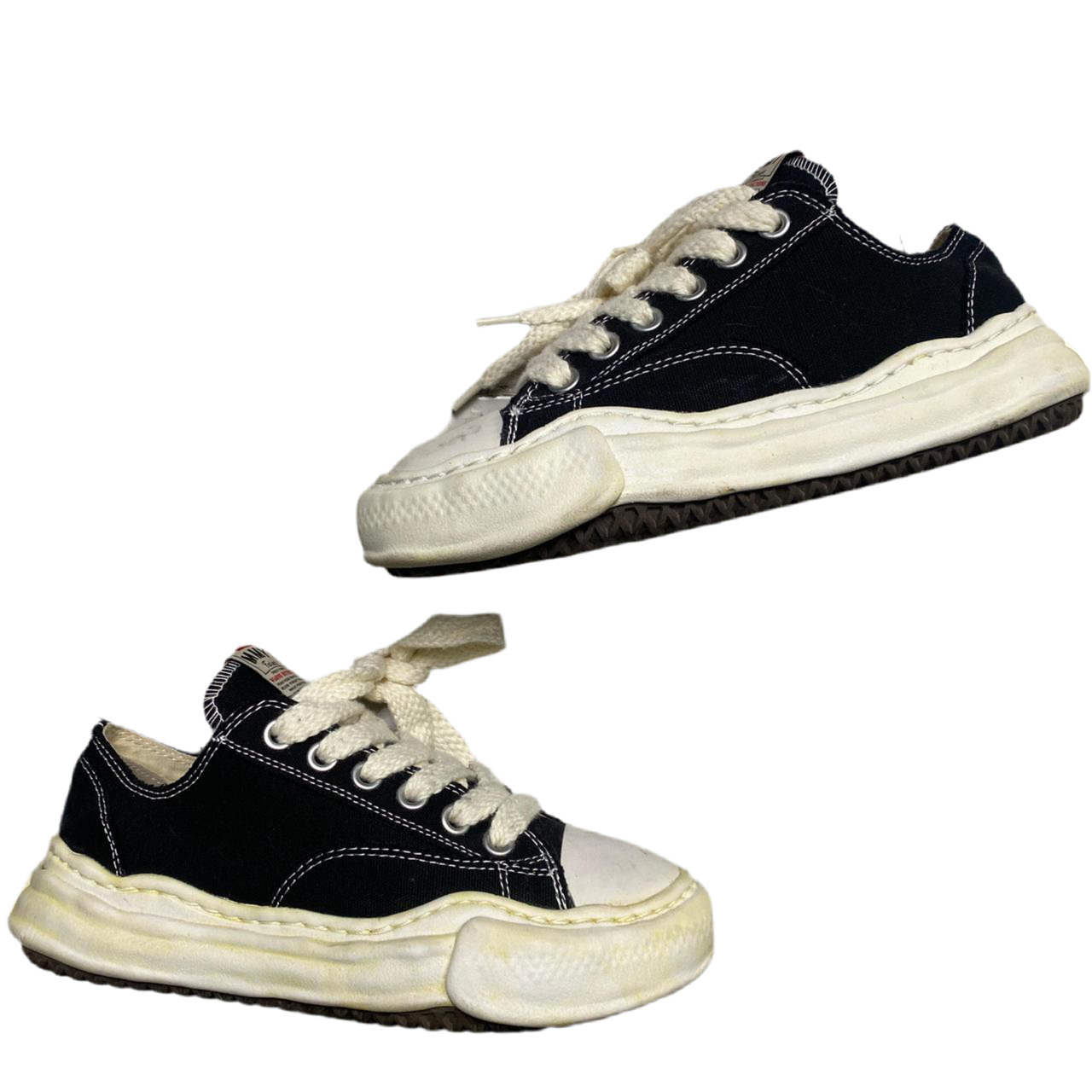 Maison Mihara Yasuhiro Black and White Womens Trainers (UK 5)