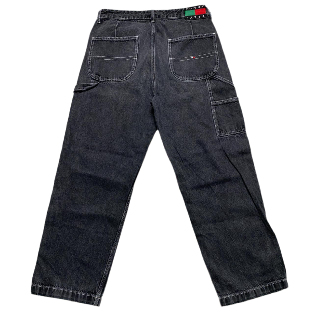 Tommy Hilfiger Patta Carpenter Jeans Grey and White Contrast Stitch (32W)