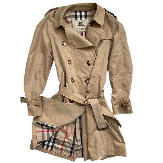 Burberry Nova Check Womens Trench Coat (UK 12)