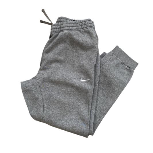 Nike White Swoosh Grey Joggers (L)