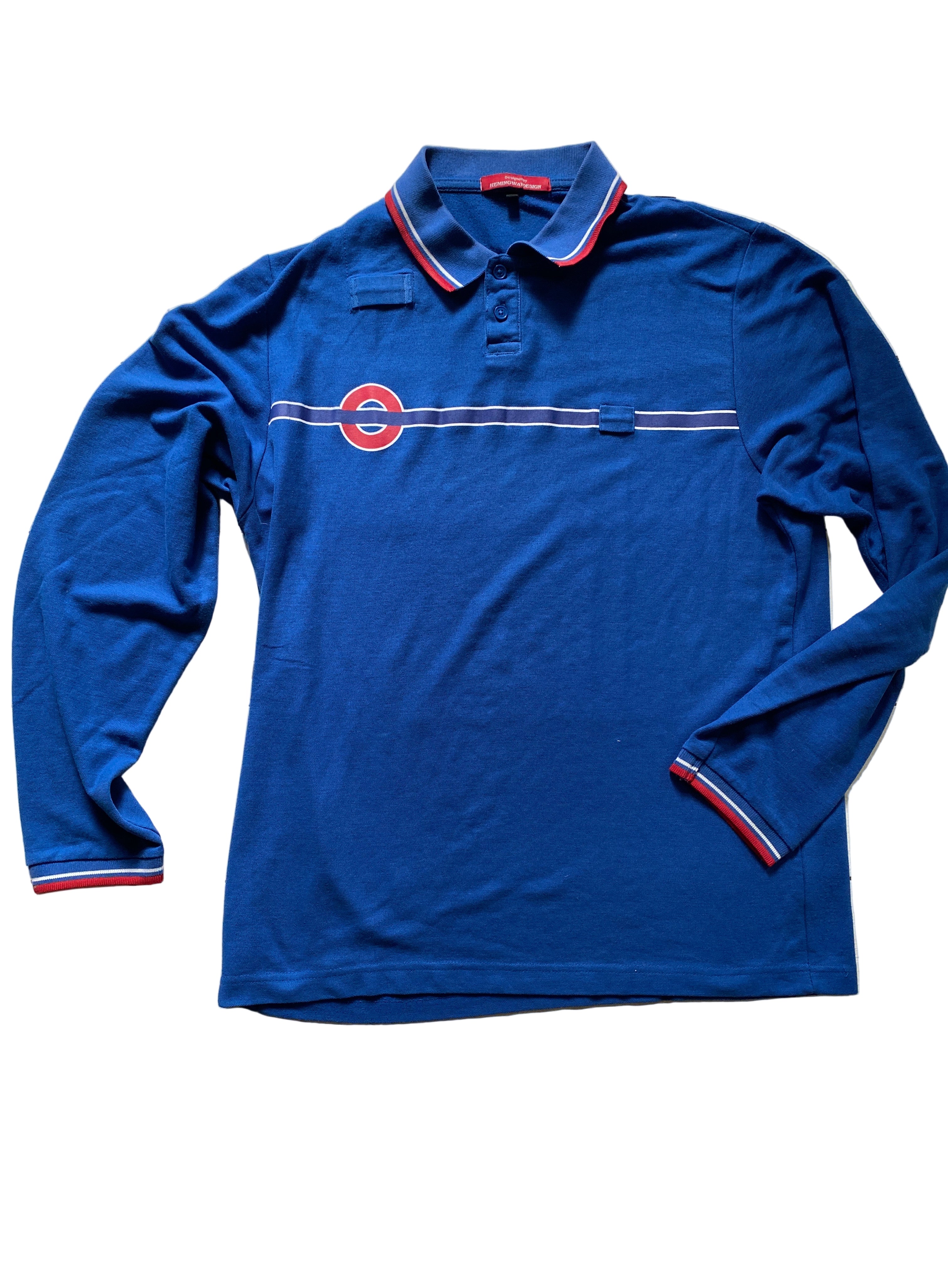 Blue Workwear Long-sleeve Polo (M)