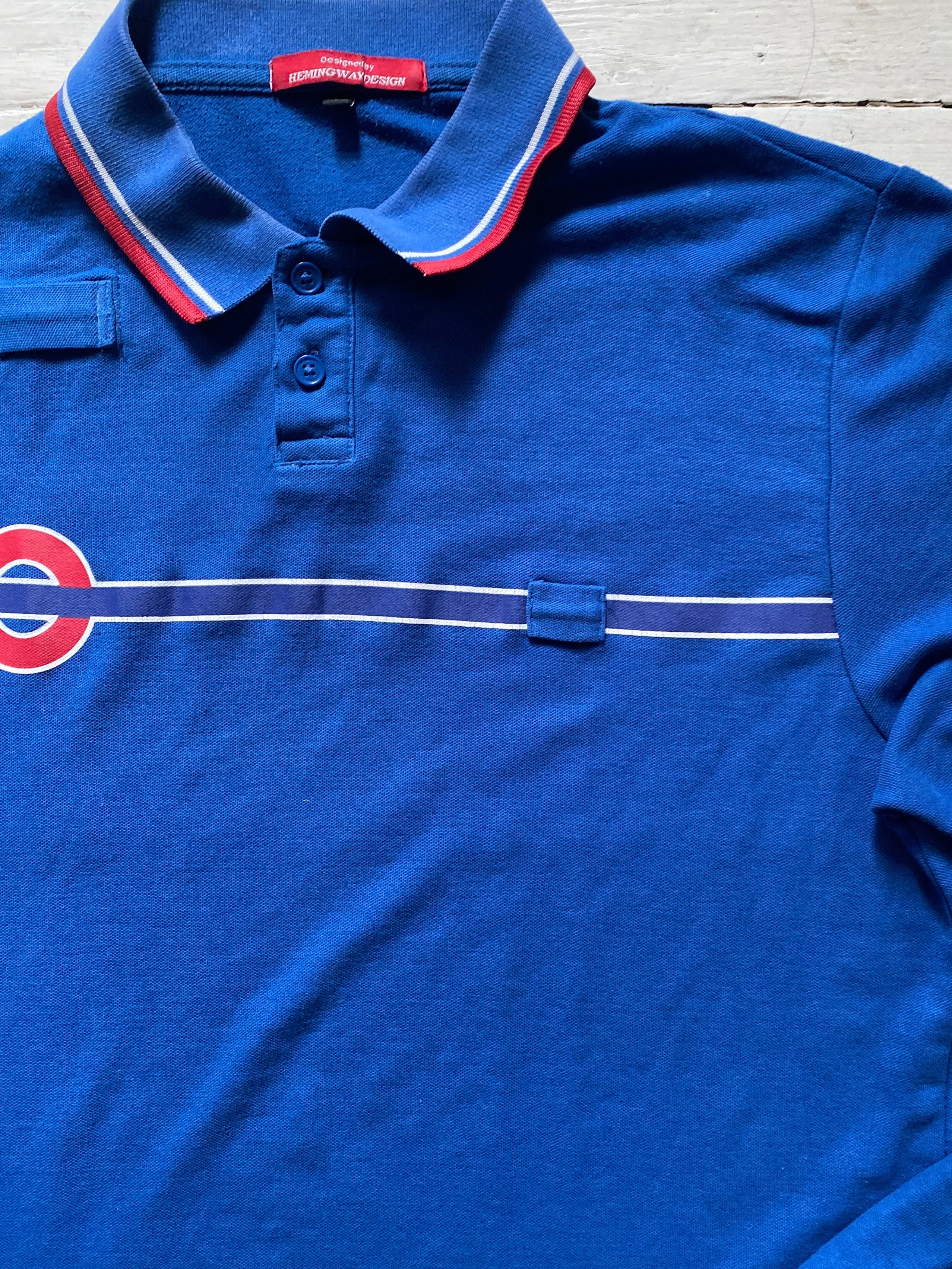 Blue Workwear Long-sleeve Polo (M)