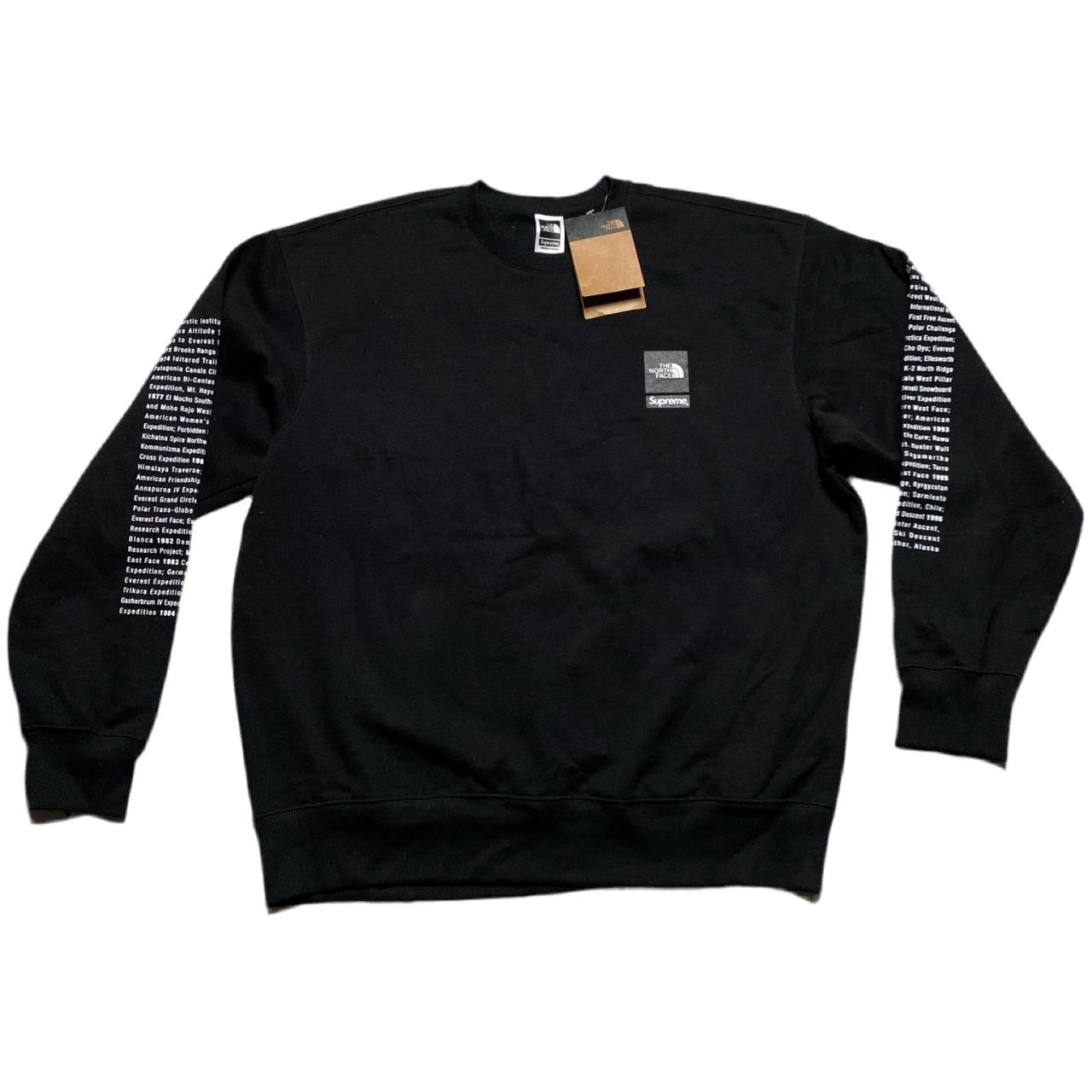 The North Face Supreme Black and White Jumper (L)