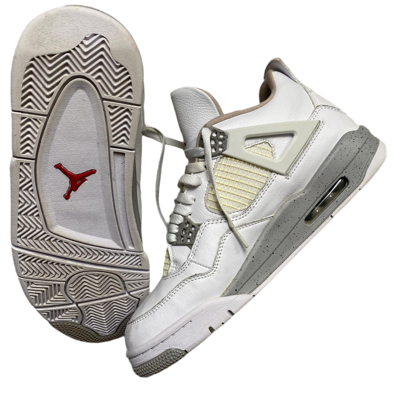 Jordan 4 White Cement Grey and Red (UK 11)