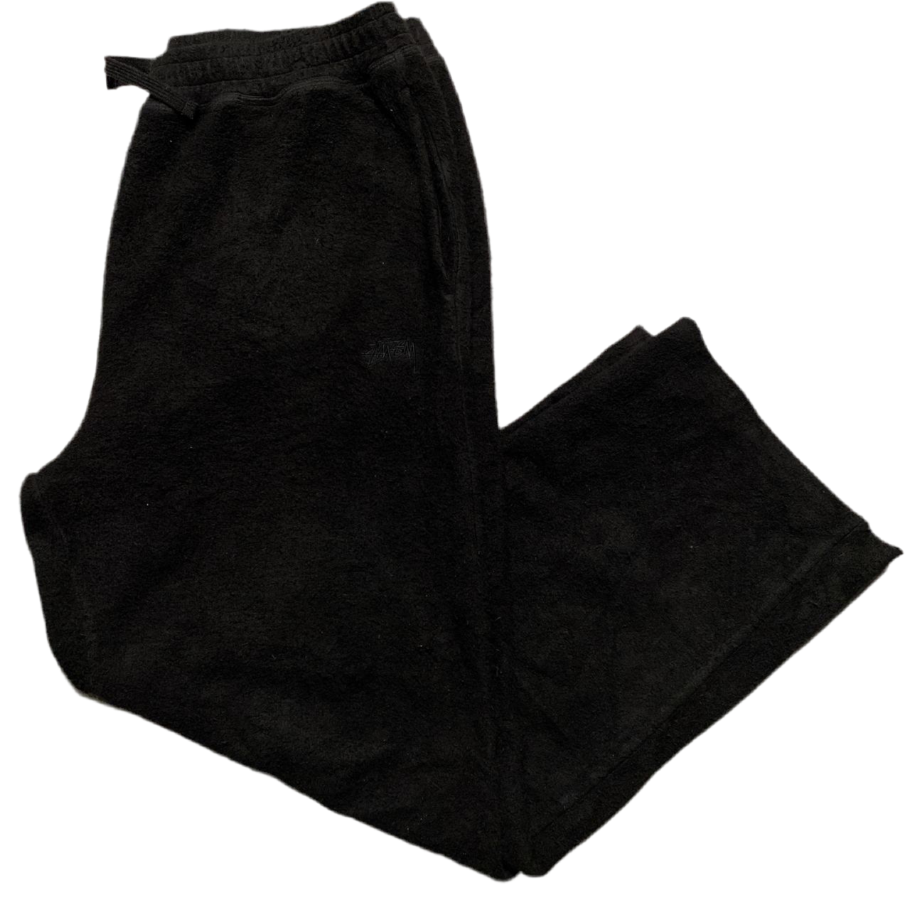 Stussy Black Brushed Wool Black Baggy Joggers (XL)