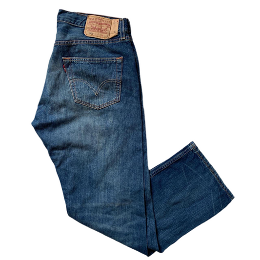 Levis 501 Stonewash Blue Jeans (34W)