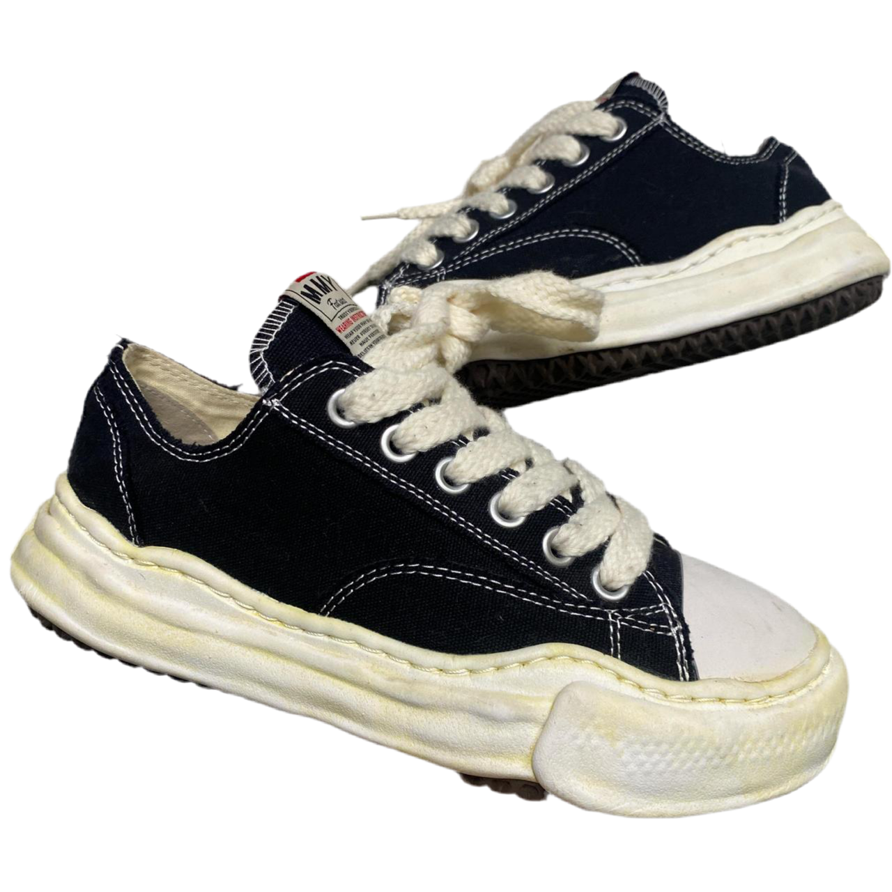 Maison Mihara Yasuhiro Black and White Womens Trainers (UK 5)