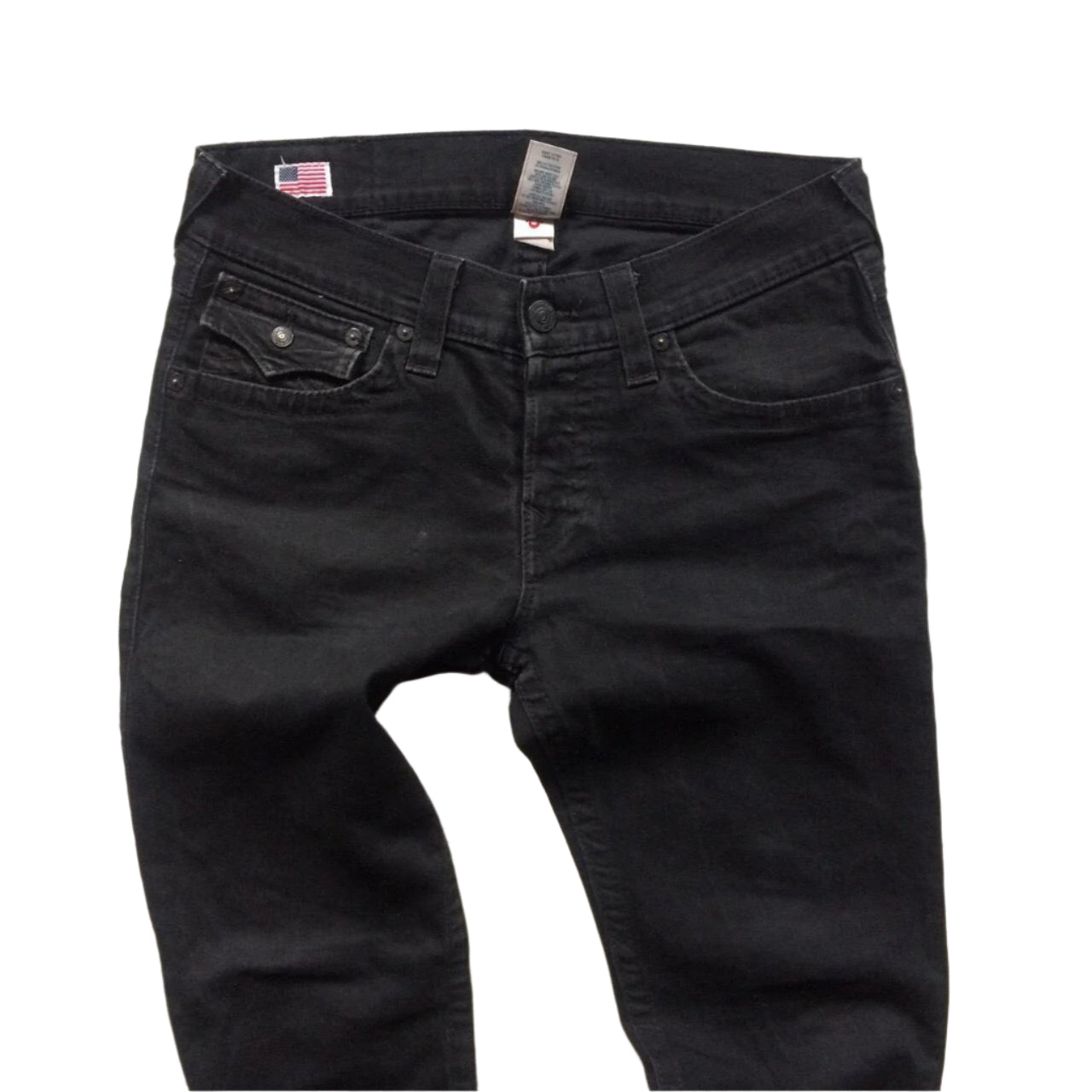 True Religion Zach Skinny Jeans Black (32W)