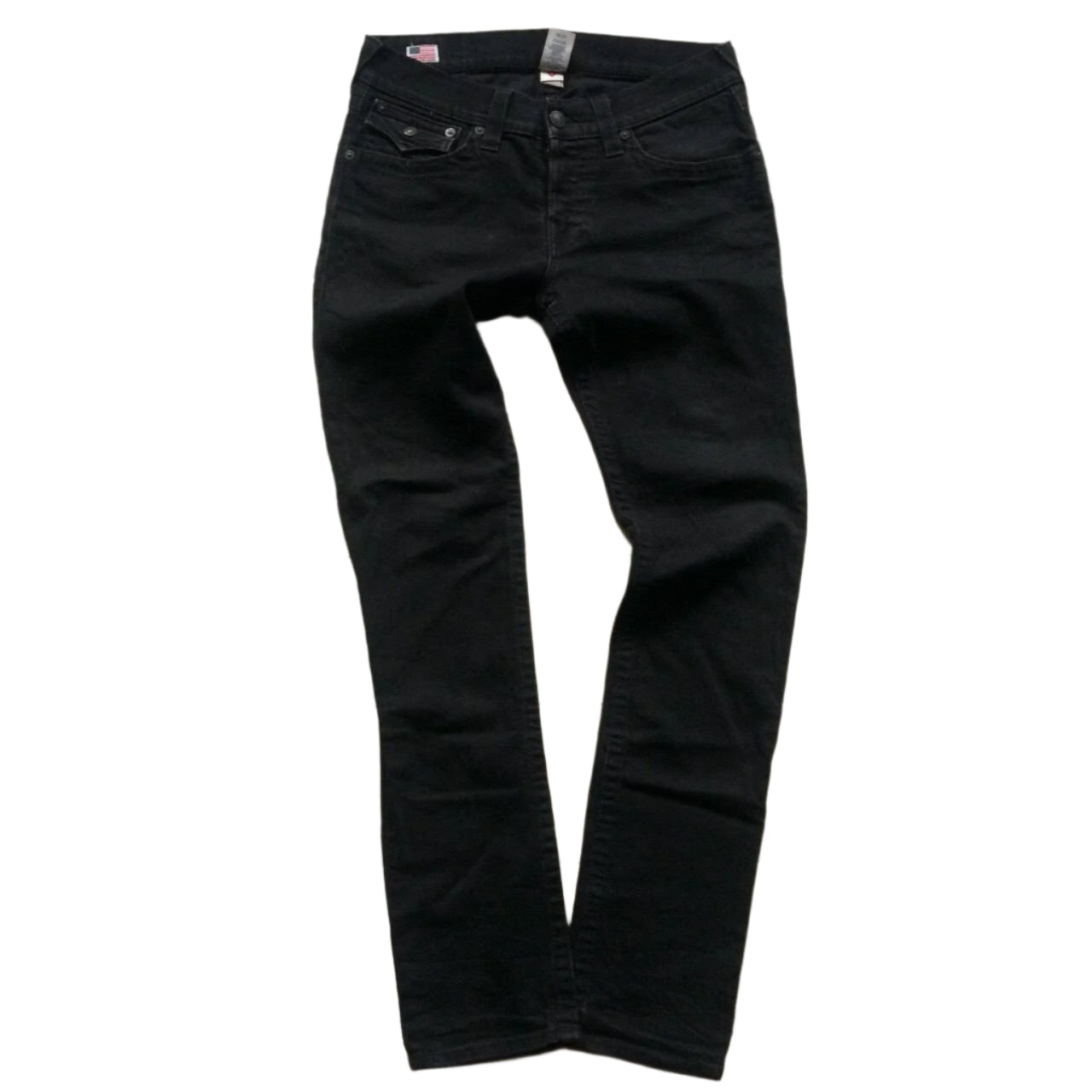 True Religion Zach Skinny Jeans Black (32W)