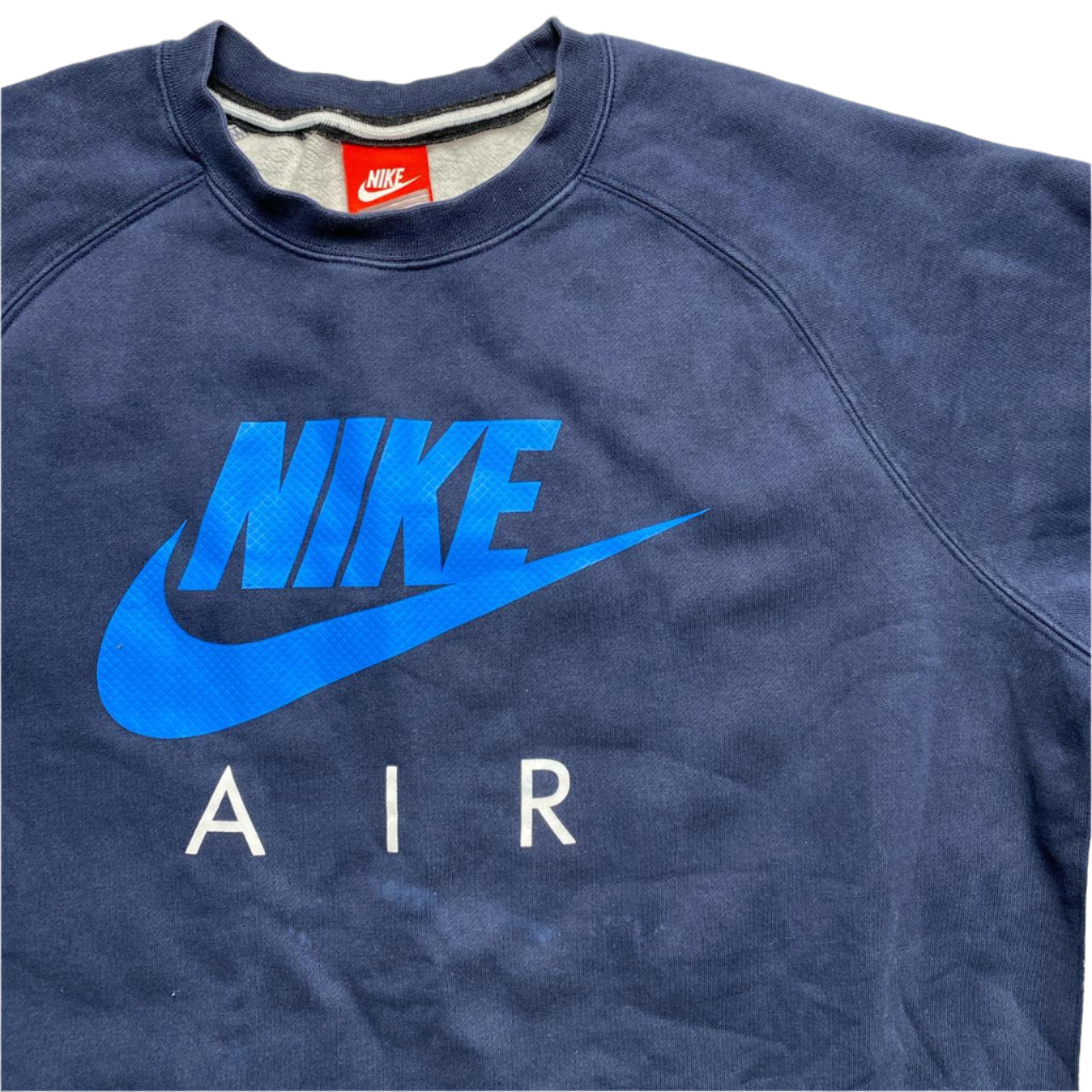 Nike Air Navy Blue and Grey Jumper (L)