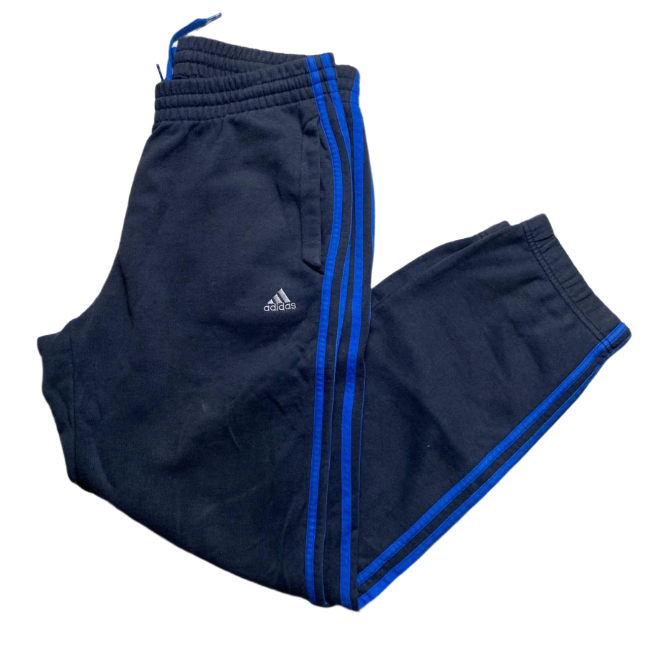 Adidas Performance Essentials Navy and Blue Baggy Joggers (M)