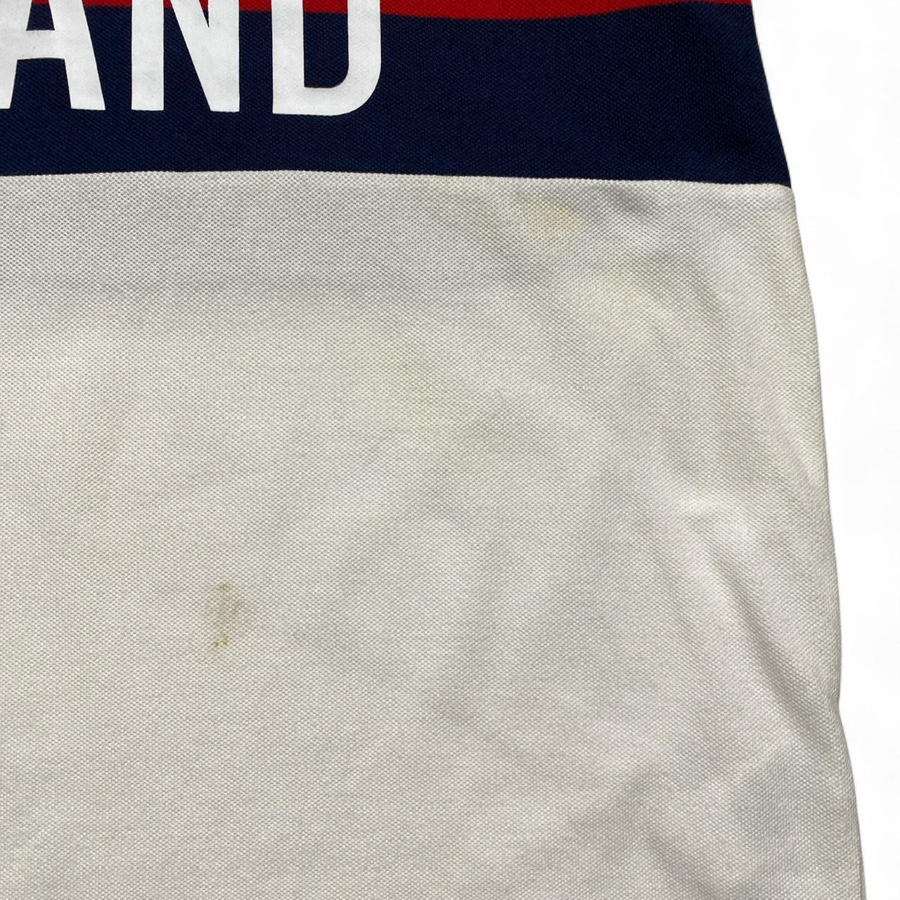 Ralph Lauren Polo England White Navy and Red Polo Shirt (XL)