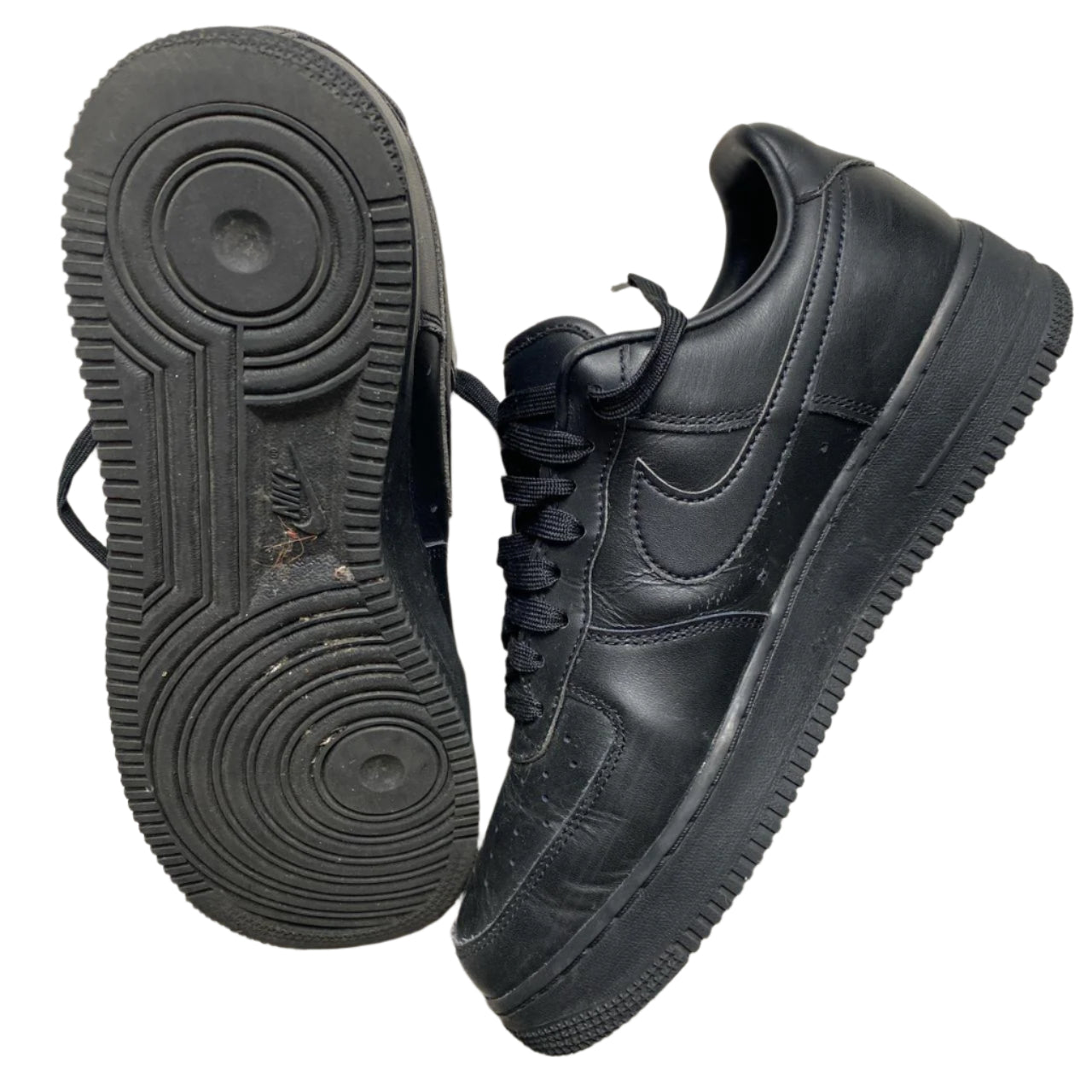 Nike Air Force 1 Black Fresh Premium Leather (UK 8)