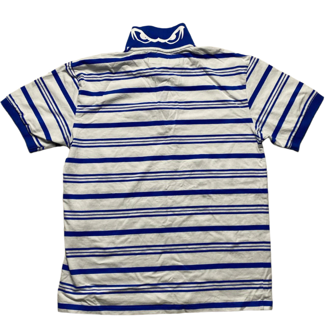 Always Do What You Should Do Lake Elsinore Blue and White Striped Polo Shirt (M)