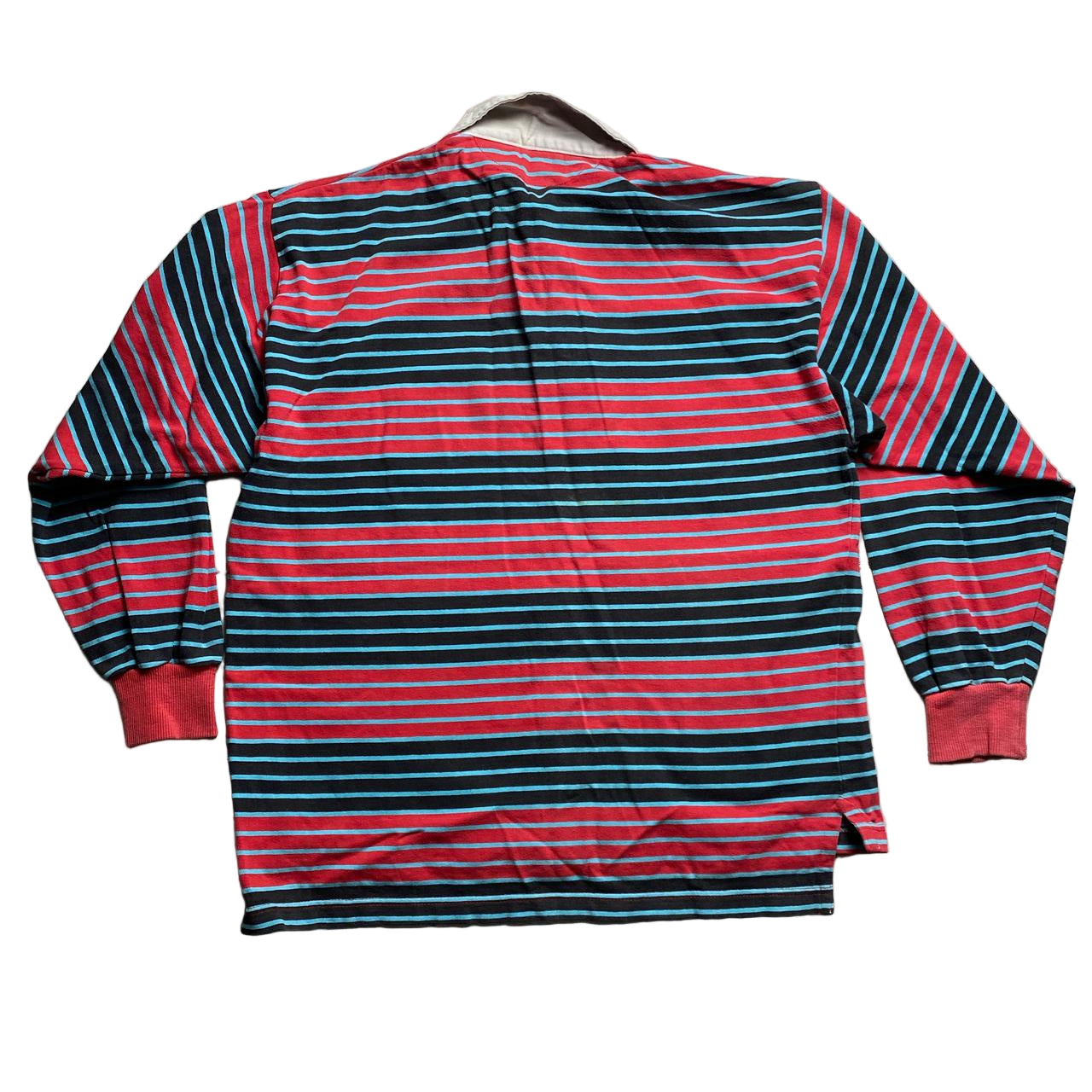 Coca Cola Vintage 90’s Striped Polo Long Sleeve Shirt (M)