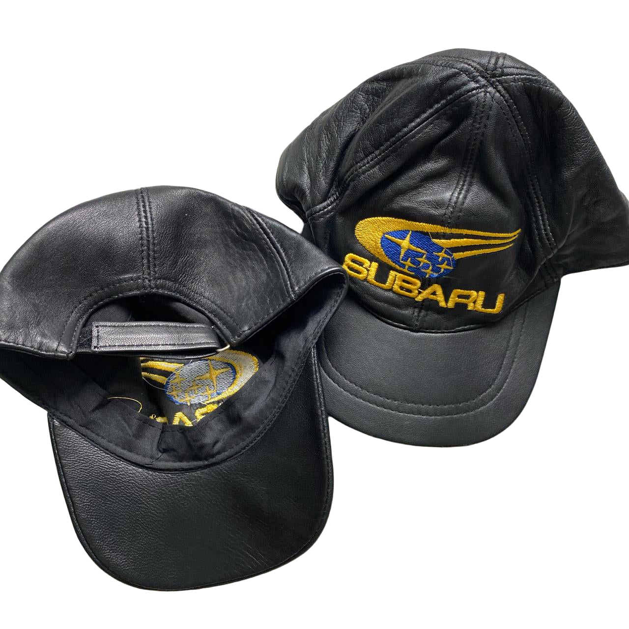 Subaru Vintage Leather Racing Caps