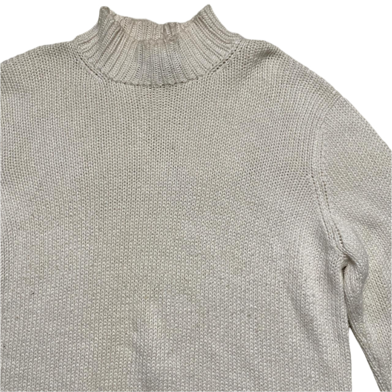 Polo Ralph Lauren Vintage White Thick Knit Jumper White (XL)