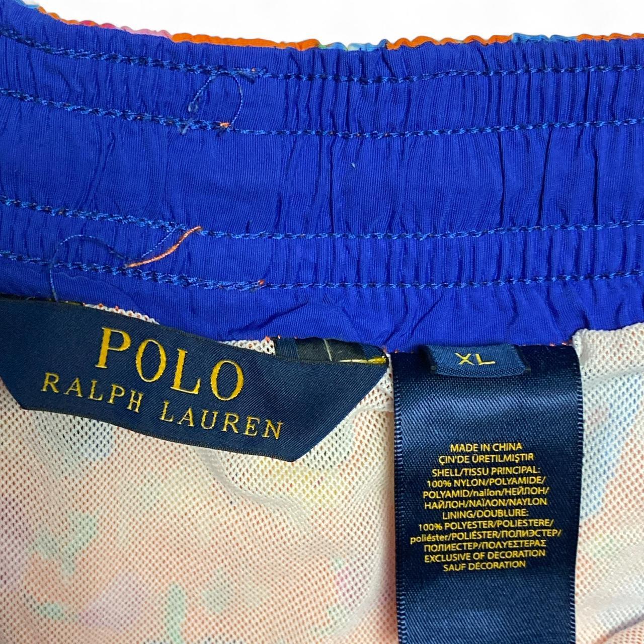 Polo Ralph Lauren Floral Orange Swim Trunk Shorts (XL)