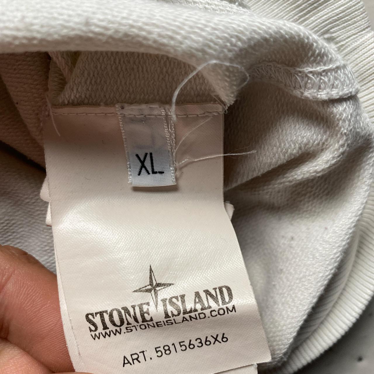 Stone Island Marina Vintage Cream White Long Sleeve Thin Jumper (XL)