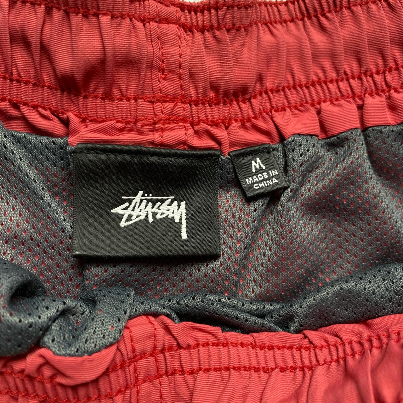 Stussy Pinky Red and White Shell Shorts (M)