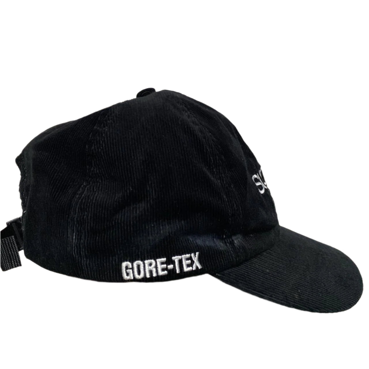 Supreme New York Black and White Goretex Corduroy Cap