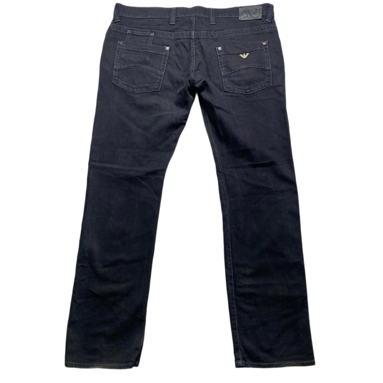 Armani Black Comfort Fit Baggy Jeans (38W)