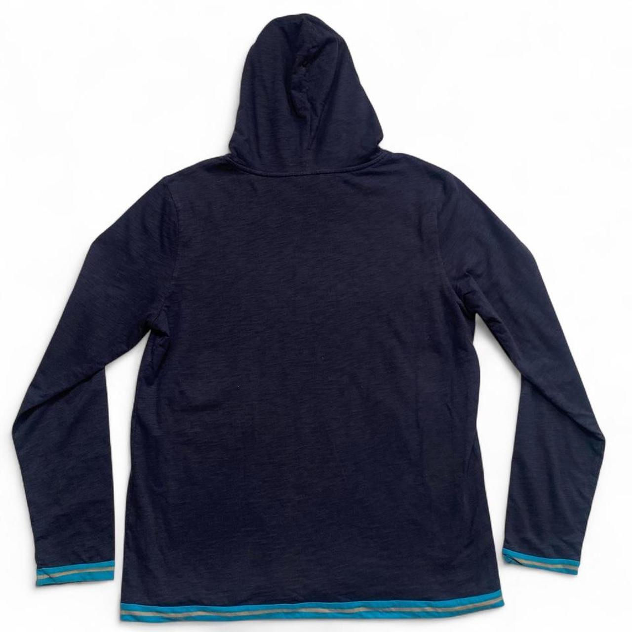 Hugo Boss Navy and Striped Hoodie (XL)