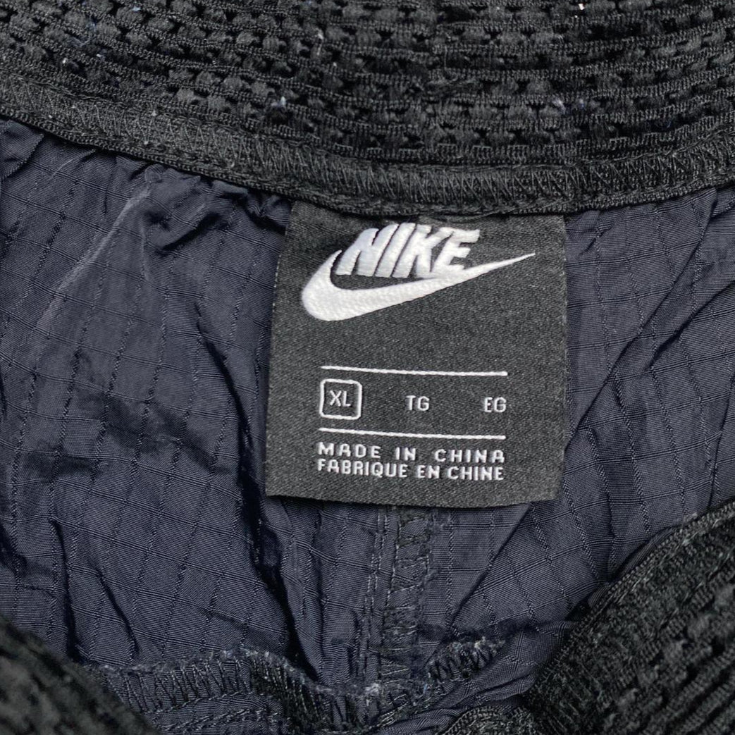 Nike Black and Silver Shell Trackpant Bottoms (XL)