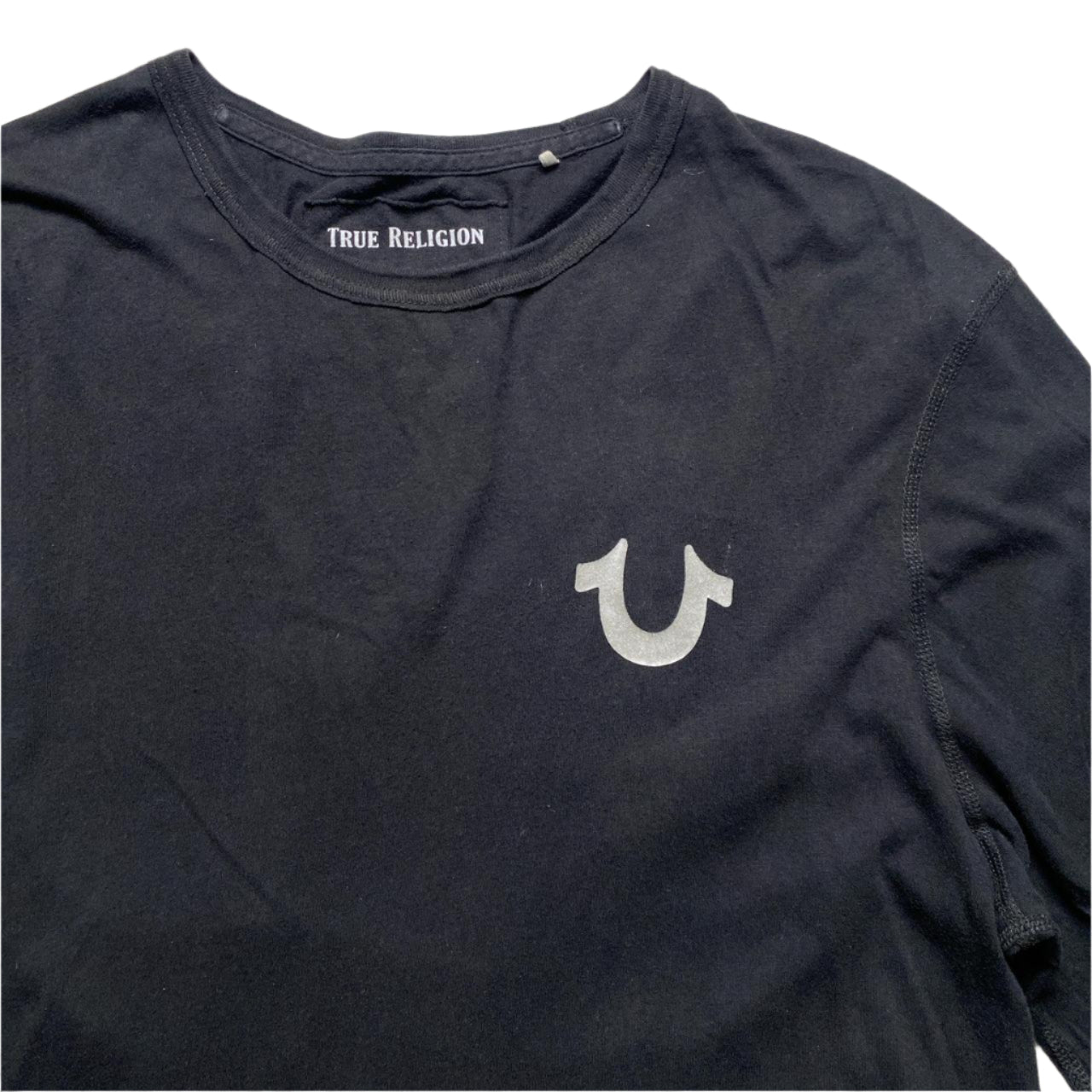 True Religion Long Sleeve Black and Grey T Shirt (L)
