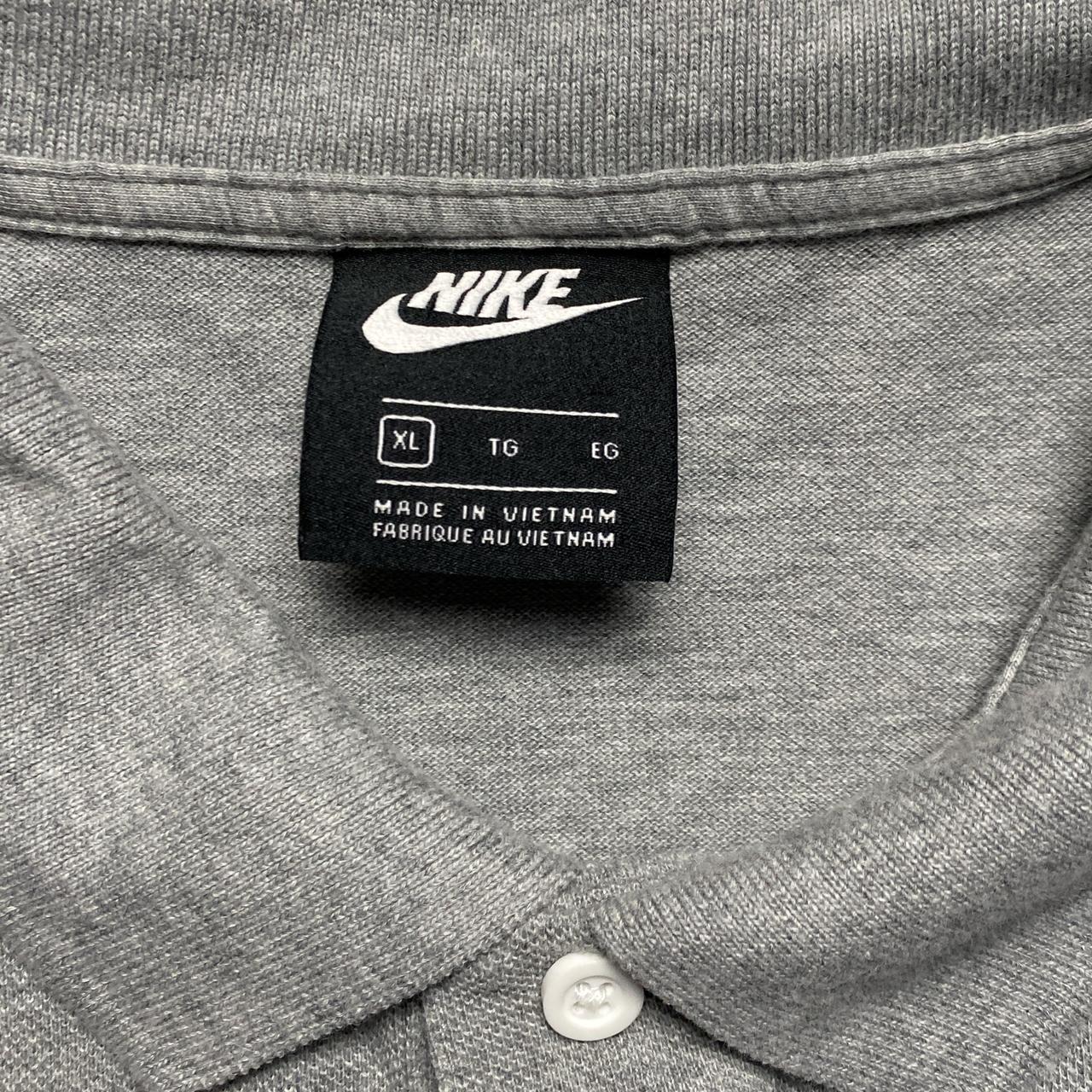 Nike Grey and White Polo Shirt (XL)