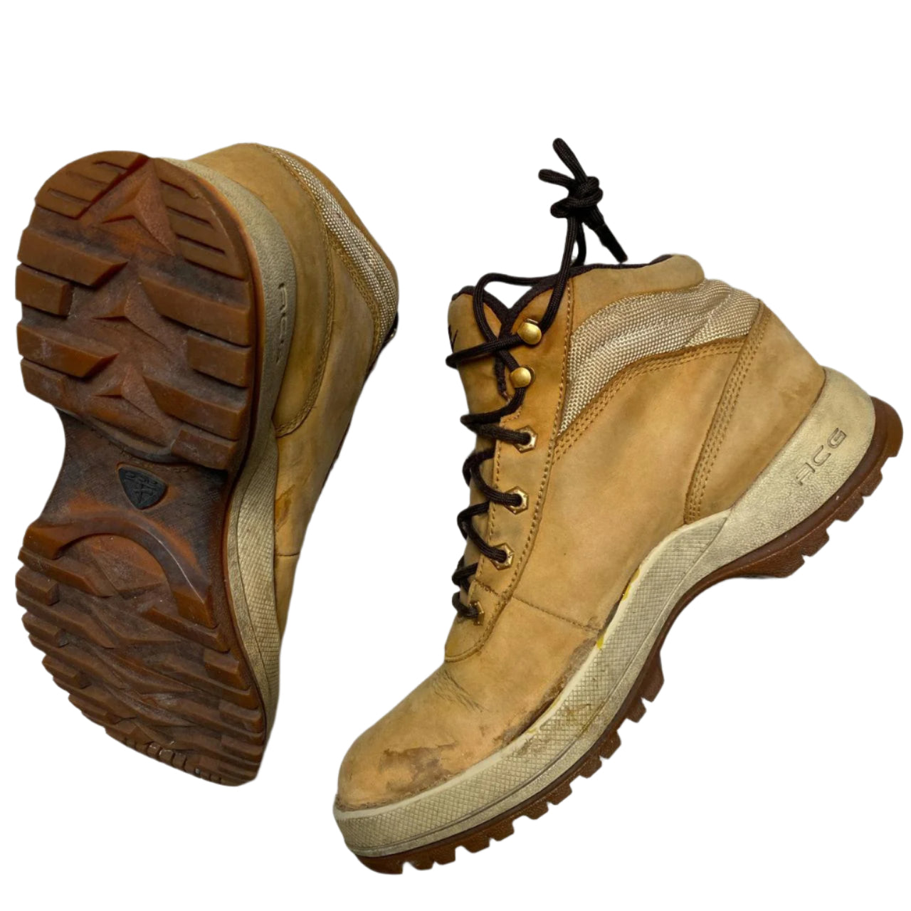 Nike ACG Nubuck Wheat Brown Timberlan Style Boot Trainers (UK 7)