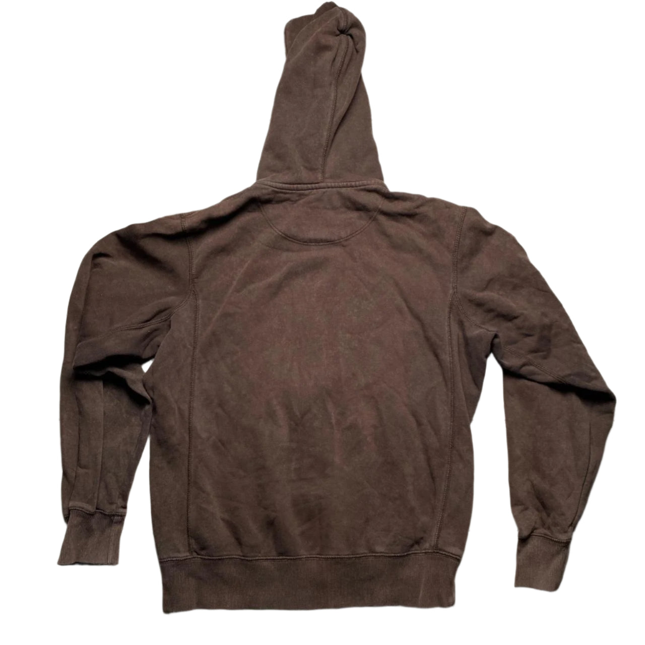 Nike Brown and Yellow Swoosh Vintage Hoodie (M)