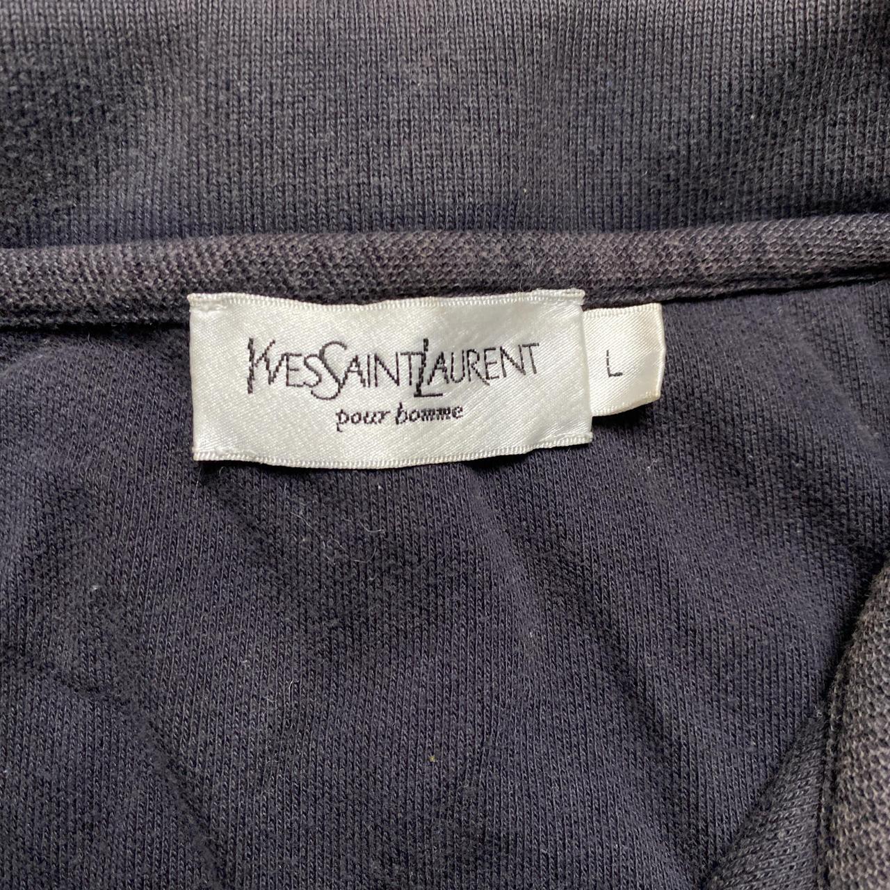 YSL Yves Saint Laurent Vintage Black Polo Shirt (L)