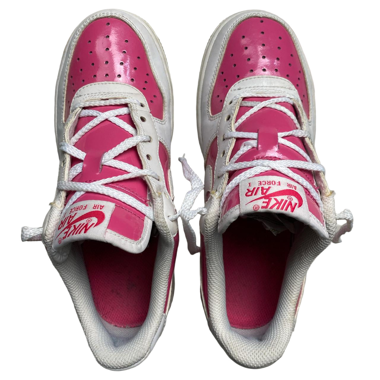 Nike Air Force 1 Valentines 2008 Pink Patent and White (UK 3.5)