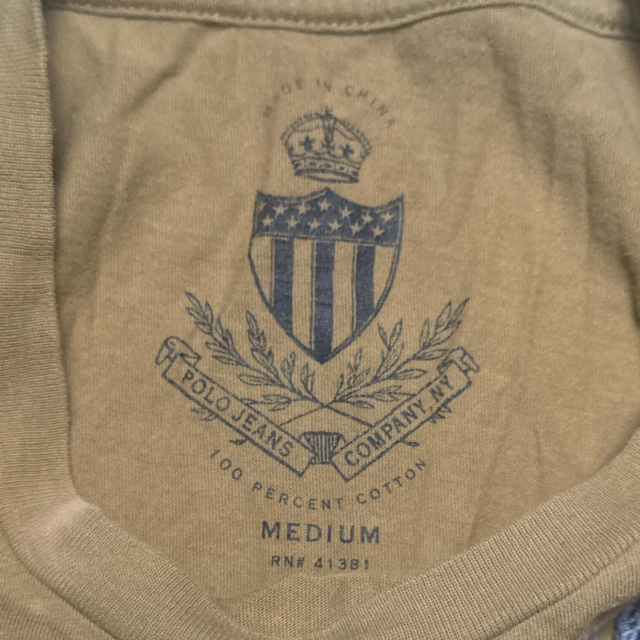 Ralph Lauren Polo Brown and Navy T Shirt (M)
