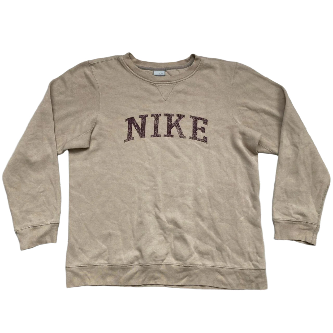 Nike Vintage y2k Cream Beige Jumper (S)