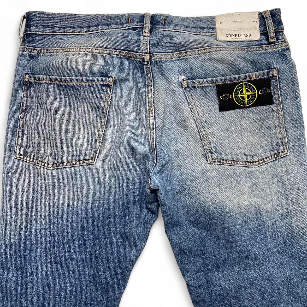 Stone Island Light Blue Faded Jeans (34W)