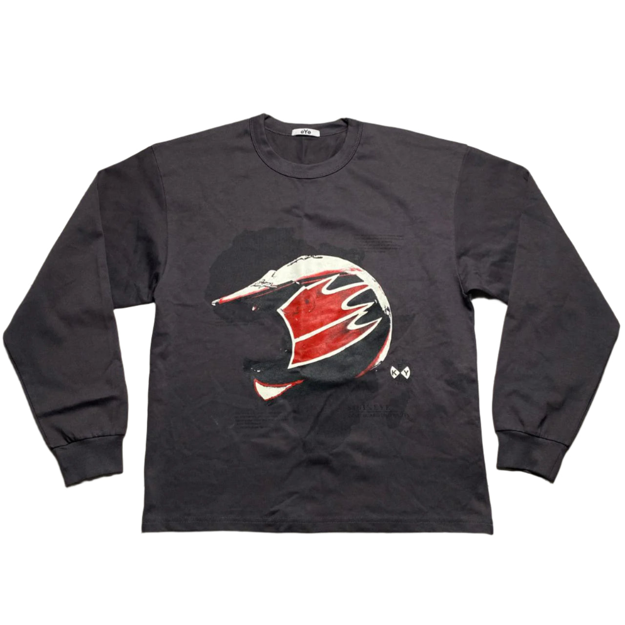 Essence Eye Motocross Helmet Long Sleeve Heavy T Shirt (M)